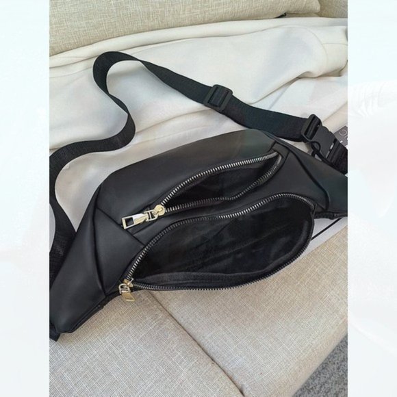 New Front Fanny Pack Black 74 - Picture 2 of 4